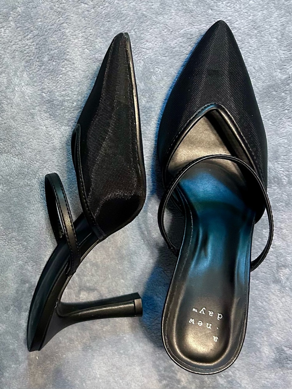 a new day Black Pointed Toe Slingback Heels - Picture 2 of 4